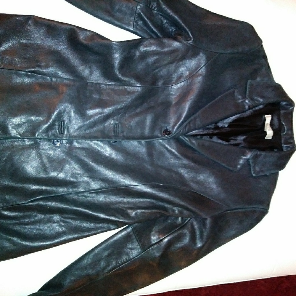 Leather coat